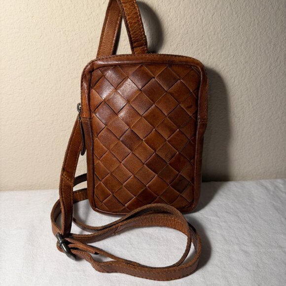 Vilenca Holland Leather Crossbody Bag Brown Phone Bag Adjustable Strap Boho - Picture 15 of 15